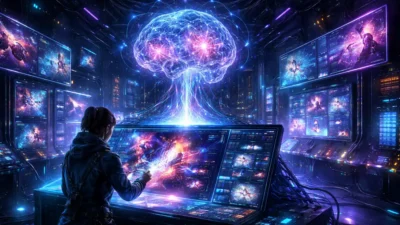 AI generatif menciptakan karya digital dengan teknologi kecerdasan buatan