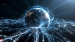 Teknologi Internet Masa Depan: Inovasi yang Akan Mengubah Cara Manusia Terhubung di Era Digital Ilustrasi jaringan teknologi internet masa depan yang menghubungkan seluruh dunia.